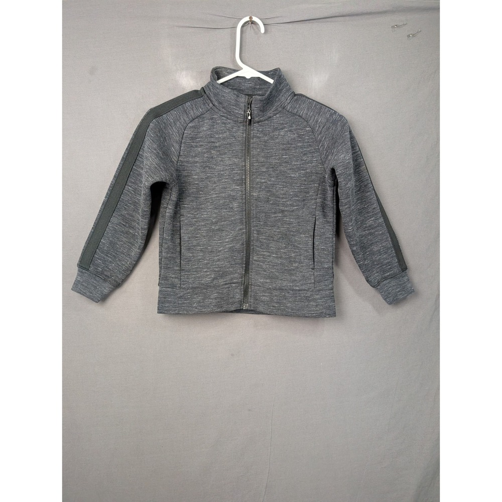 Uniqlo Kids Gray Space Dye Full Zip Track Jacket Size 7-8 141-426784